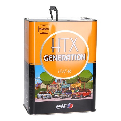  Óleo de motor ELF Classic Cars HTX Generation 15W40 - mineral - 5 litros - UD30803 