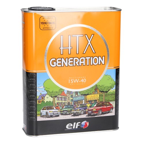  Óleo de motor ELF Classic Cars HTX Generation 15W40 - mineral - 2 litros - UD30807 