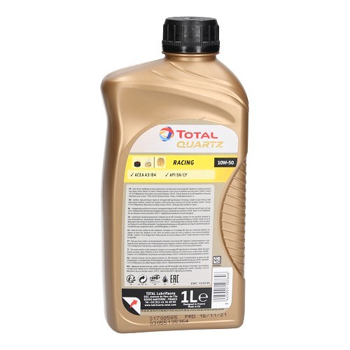 TotalEnergies Quartz Racing 10W50 engine oil - Technosynthesis - 1 Litre - UD30809