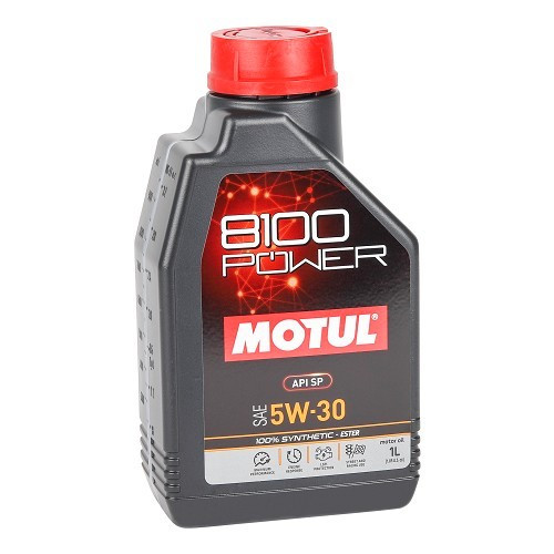  MOTUL 8100 POWER 5W30 Olio motore sportivo - 100% sintetico - 1 litro - UD31002 