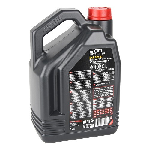 MOTUL 8100 POWER 5W30 Sport Engine Oil - 100% synthetic - 5 Liters - UD31003