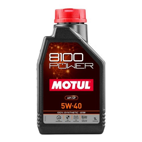  MOTUL 8100 POWER 5W40 Sport Engine Oil - 100% sintético - 1 Litro - UD31004 