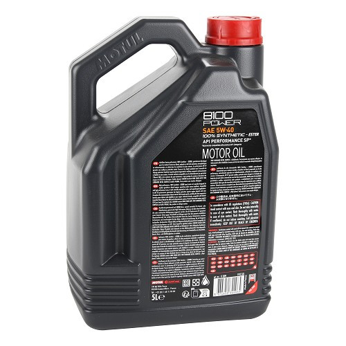 MOTUL 8100 POWER 5W40 Sport Engine Oil - 100% synthetic - 5 Liters - UD31005