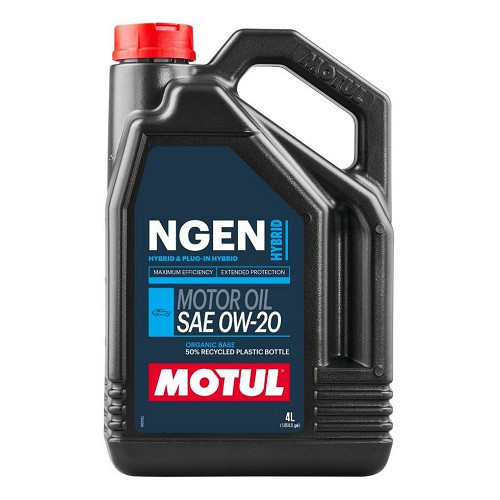    
                
                
    Motor oil MOTUL NGEN HYBRID 0W20 - synthetic - 4 Liters - UD31013
