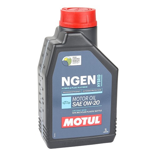     
                
                
    Motor oil MOTUL NGEN HYBRID 0W20 - synthetic - 1 Litre - UD31014
