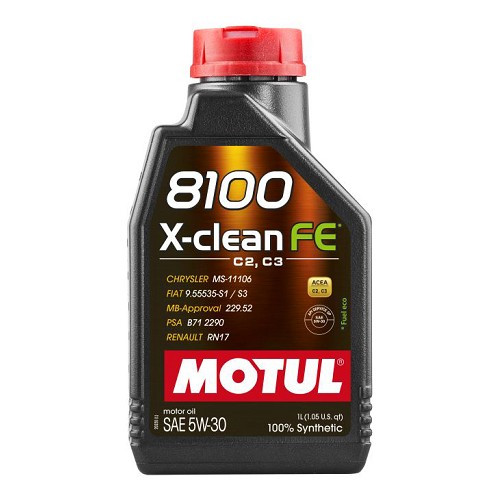  Huile moteur MOTUL 8100 X-clean FE 5W30 - 100% synthèse - 1 Litre - UD31018 