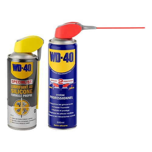     
                
                
    Kit pratique WD-40 Multifonction + WD-40 SPECIALIST lubrifiant silicone - UD60004
