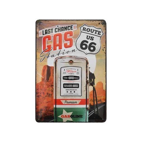     
                
                
    Plaque décorative métallique Route 66 - 20 x 30 cm - UF01320
