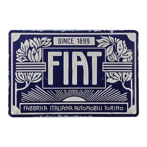  Piatto decorativo in metallo FIAT - 20 x 30 cm - UF01321 