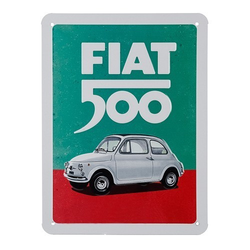  Decorative metallic FIAT 500 plaque - 15 x 20cm - UF01322 