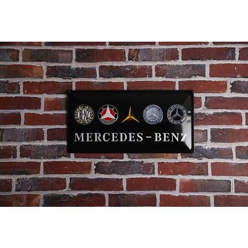 Plaque décorative métallique MERCEDES BENZ - 25 x 50 cm - UF01333