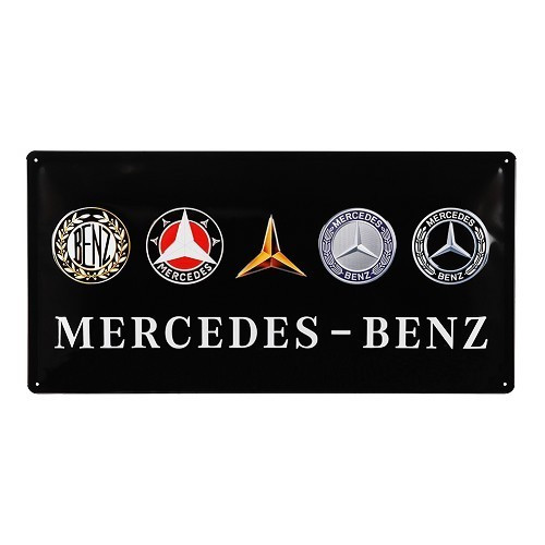  Placa decorativa metálica «MERCEDES BENZ» - 25 x 50 cm - UF01333 
