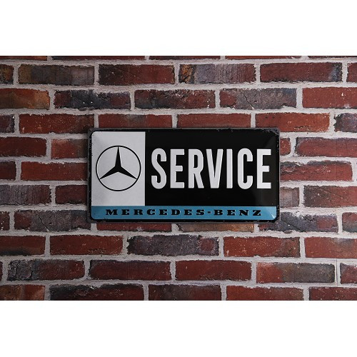 MERCEDES BENZ SERVICE decorative metallic plaque - 25 x 50cm - UF01334