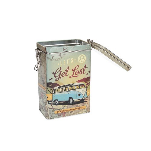VW COMBI GET LOST- 7.5 x 11 x 17.5 cm decorative metal box with clasp - UF01346