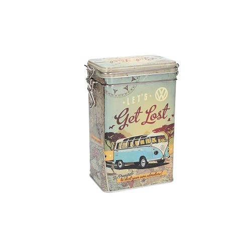  Caja metálica decorativa con clip VW COMBI GET LOST - 7,5 x 11 x 17,5 cm - UF01346 