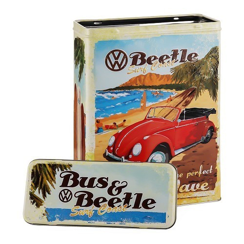  BUS BEETLE SUMMER WAVE metallic decorative box - 8 x 19 x 26 cm - UF01354-1 
