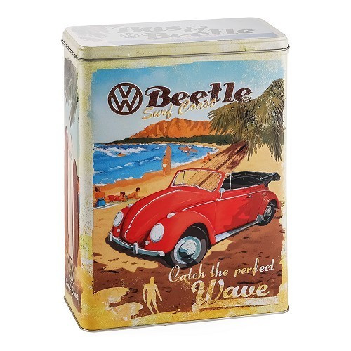  BUS BEETLE SUMMER WAVE metallic decorative box - 8 x 19 x 26 cm - UF01354 