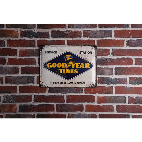 Targa decorativa in metallo GOOD YEAR TIRES - 30 x 40 cm - UF01355