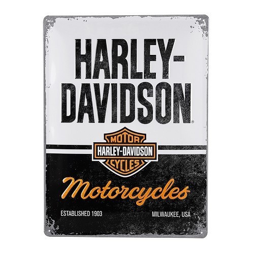  HARLEY DAVIDSON MOTORCYCLES metalen naamplaatje - 30 x 40 cm - UF01367 