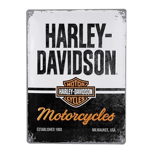    
                
                
    Plaque décorative métallique HARLEY DAVIDSON MOTORCYCLES - 30 x 40 cm - UF01367
