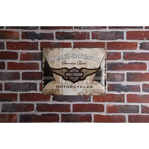 HARLEY DAVIDSON AMERICAN CLASSIC decorative metallic plaque - 30 x 40 cm - UF01368