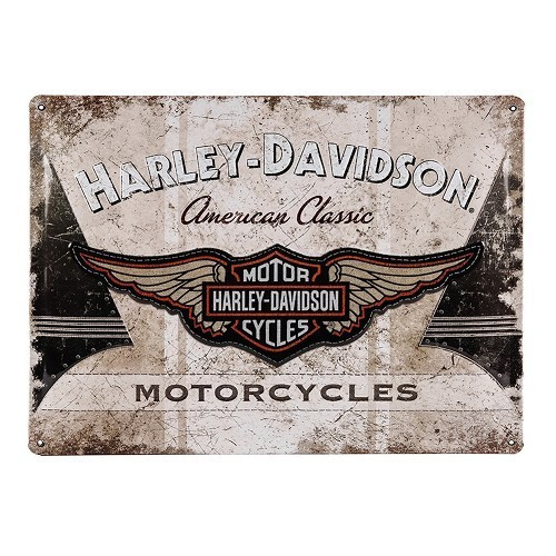     
                
                
    HARLEY DAVIDSON AMERICAN CLASSIC decorative metallic plaque - 30 x 40 cm - UF01368
