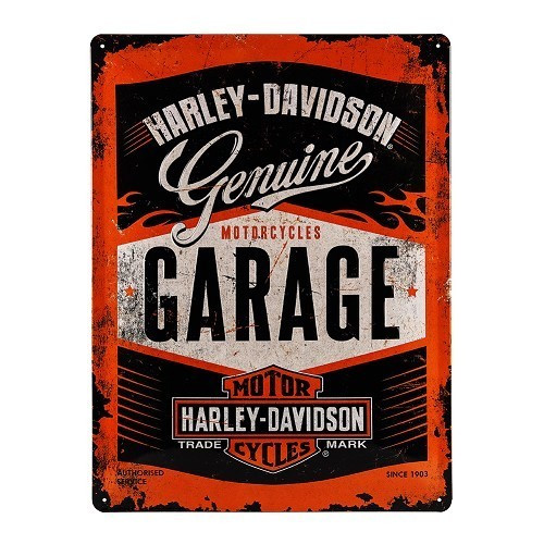     
                
                
    Plaque décorative métallique HARLEY DAVIDSON GARAGE - 30 x 40 cm - UF01372
