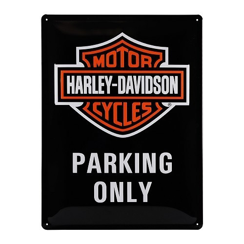  HARLEY DAVIDSON PARKING ONLY decorative metallic plaque - 30 x 40 cm - UF01373 