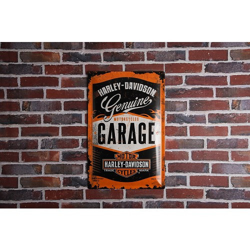Plaque décorative métallique HARLEY DAVIDSON GARAGE - 40 x 60 cm - UF01375