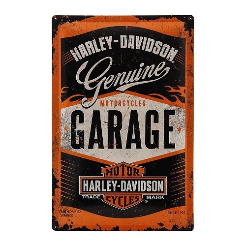  HARLEY DAVIDSON GARAGE decorative metallic plaque - 40 x 60 cm - UF01375 