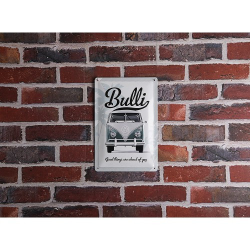 Decorative metallic VW Bulli plaque - 20 x 30cm - UF01390