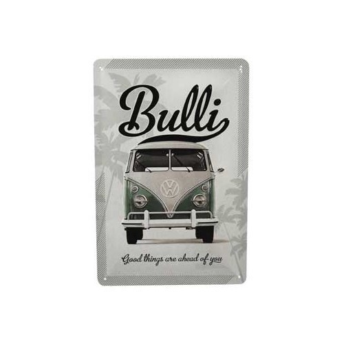 Decorative metallic VW Bulli plaque - 20 x 30cm - UF01390 