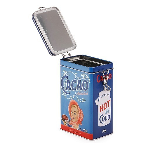  Caixa metálica decorativa com clip CACAO- 7,5 x 11 x 17,5 cm - UF01395-1 