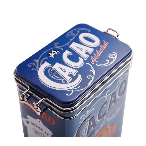  Caixa metálica decorativa com clip CACAO- 7,5 x 11 x 17,5 cm - UF01395-2 