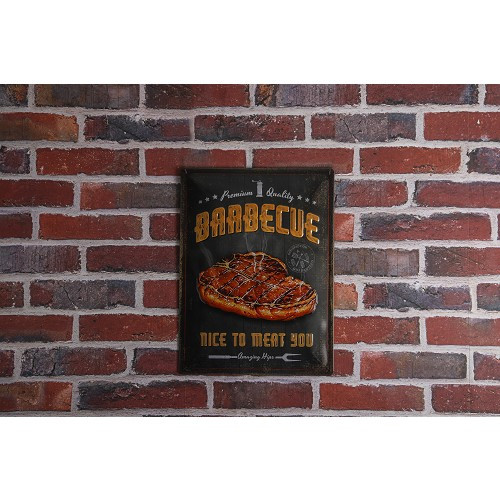 BARBECUE decorative metallic plaque - 30 x 40 cm - UF01421