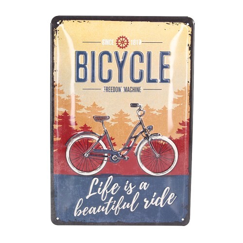  BICYCLE decorative metallic plaque - 30 x 20 cm - UF01428 