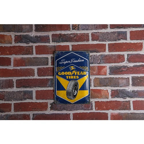 Targa decorativa in metallo GOOD YEAR TIRES - 30 x 20 cm - UF01439