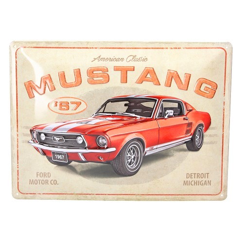  Placadecorativa metálica FORD MUSTANG 67 - 30 x 40 cm - UF01452 