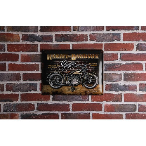Targa decorativa in metallo HARLEY DAVIDSON GENUINE - 30 x 40 cm - UF01478