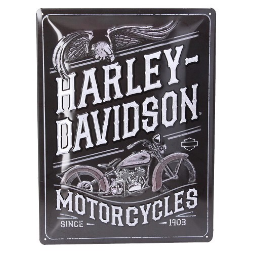  Plaque décorative métallique HARLEY DAVIDSON MOTORCYCLES - 30 x 40 cm - UF01481 