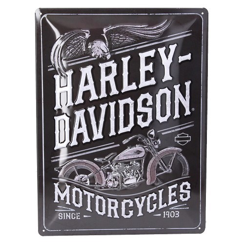     
                
                
    Plaque décorative métallique HARLEY DAVIDSON MOTORCYCLES - 30 x 40 cm - UF01481
