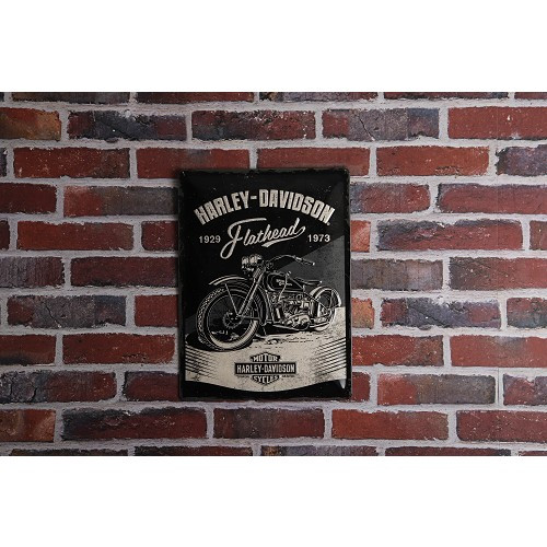 Dekoratives Metallschild HARLEY DAVIDSON FLATHEAD - 30 x 40 cm - UF01482