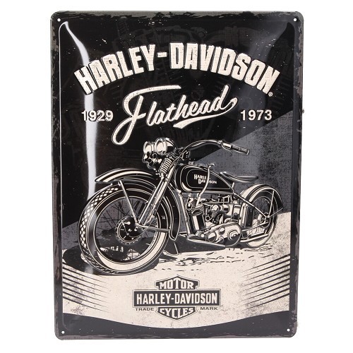     
                
                
    Plaque décorative métallique HARLEY DAVIDSON FLATHEAD - 30 x 40 cm - UF01482
