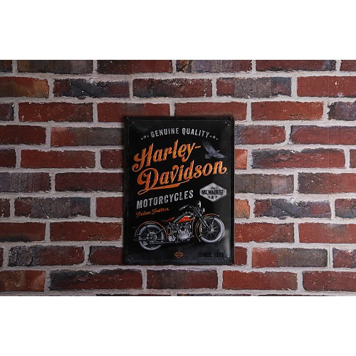HARLEY DAVIDSON GENUINE QUALITY decorative metallic plaque - 30 x 40 cm - UF01484