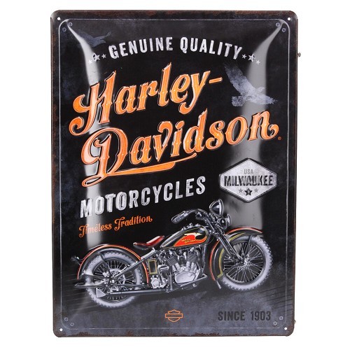  Plaque décorative métallique HARLEY DAVIDSON GENUINE QUALITY - 30 x 40 cm - UF01484 