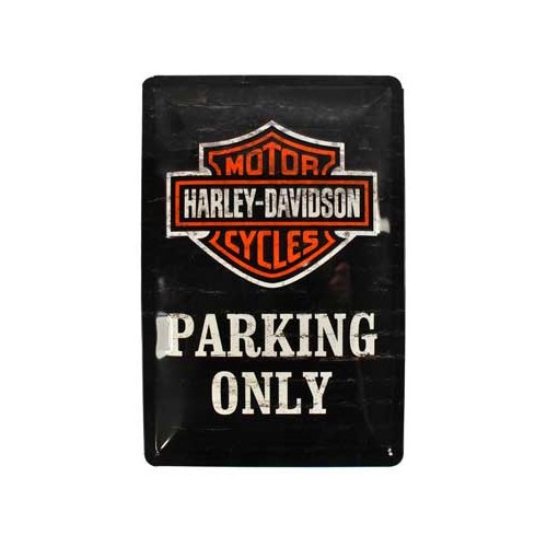  Targa decorativa in metallo Harley Davidson Parking Only - 20 x 30 cm - UF01500 