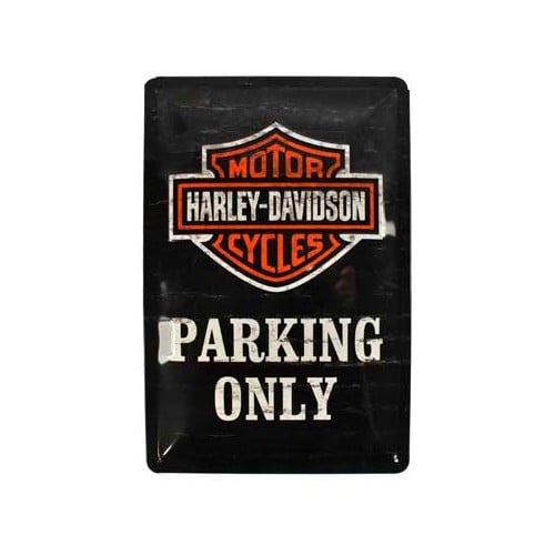  Placa metálica decorativa Harley Davidson Parking Only - 20 x 30 cm - UF01500 