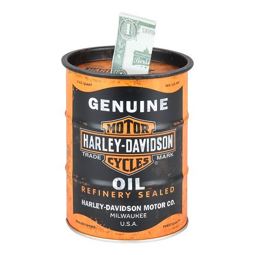  Caja de dinero para bidón de aceite HARLEY DAVIDSON GENUINE OIL - 600 ml - UF01502 