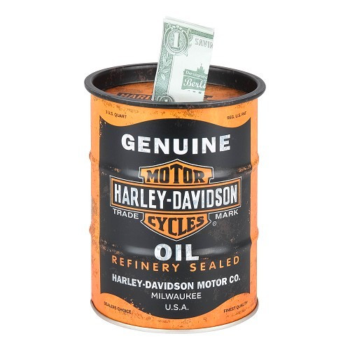     
                
                
    Oil Barrel Piggy Bank HARLEY DAVIDSON GENUINE OIL - 600 ml - UF01502
