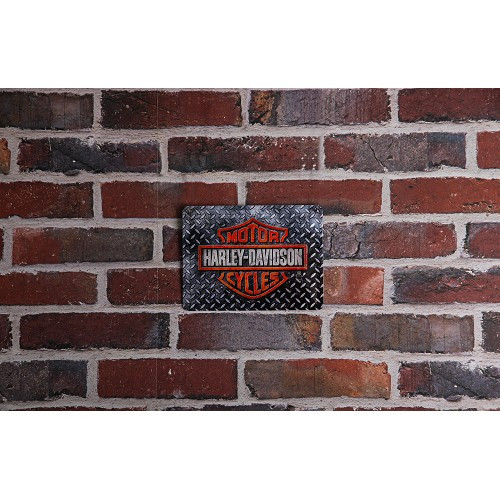Targa decorativa in metallo HARLEY DAVIDSON GENUINE - 15 x 20 cm - UF01503